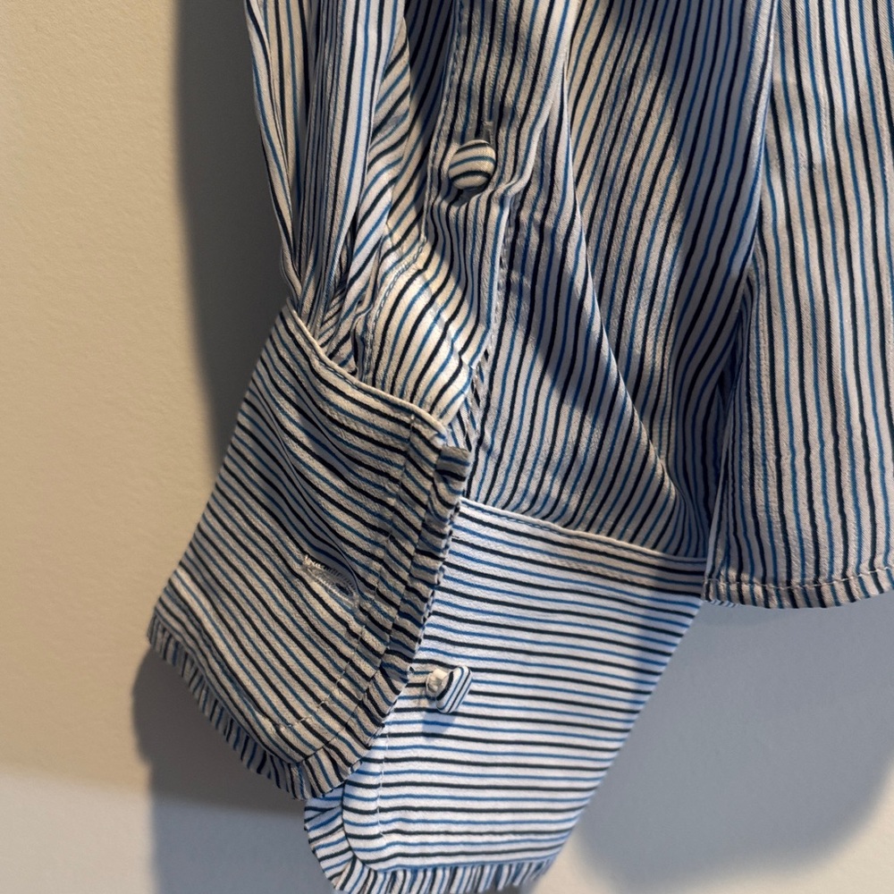 J. Crew Blue and White Striped Shirt - Picture 4 of 4